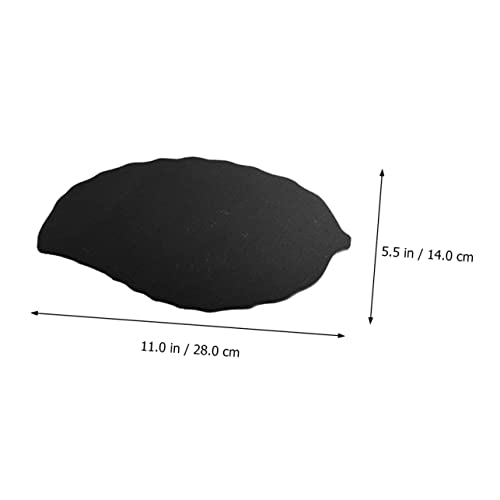 Plato para Cena en Forma de Hoja Negro Luxshiny miniatura 7