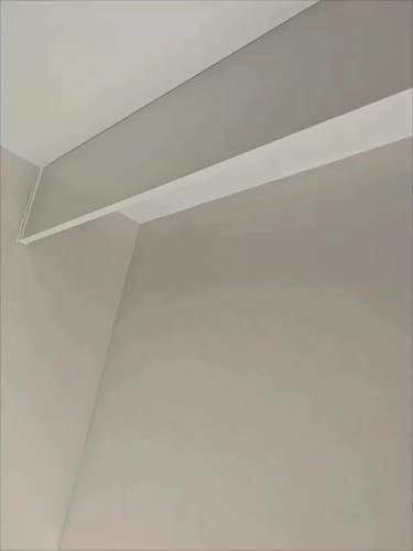 Aluminum Curtain Track Valance Panel, White Ceiling Mount Cornice Boards for Blackout Curtains, 14.5cm Height, 2.4m (7.9ft) Length, Decorative Valance Frame