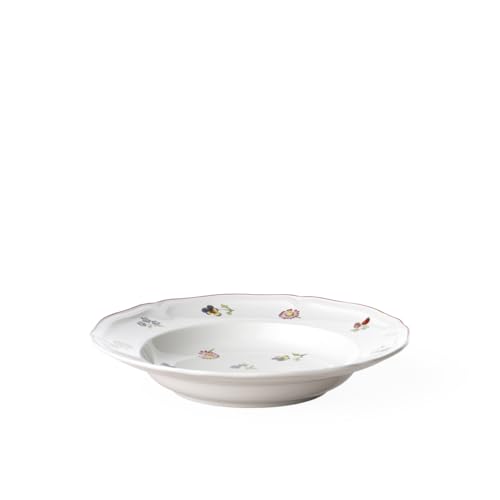 Image of Villeroy & Boch Petite Fleur Soup Plate, Premium Porcelain, Made in Germany, 8.5 in Diameter, 9 oz Capacity, Multicolored