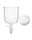 QWORK® Glas Buchner Trichter Filter, Buchner Filtertrichter, Mittlerer Fritte (G2) Laborglaswaren, 94 mm Innendurchmesser, 100 mm Tiefe, mit 24/40 Standard Taper Innengelenk, 500ml