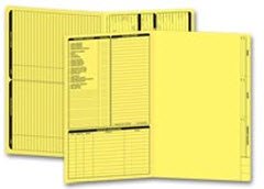 EGP Legal Size Real Estate Listing Folder Left Panel, 50 Folders, Yellow