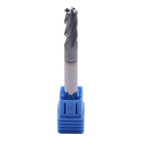 Image of 1 /4 inch 4 Flute Solid Carbide End Mill - .060 inch Corner Radius, AlTiN Coated | 35 Helix, 1 /4 inch Cutting Dia, 1 /4 inch Shank Dia, 3 /4 inch LOC, 2-1 /2 inch OAL For Milling Alloy Steel, Cast Iron, Copper