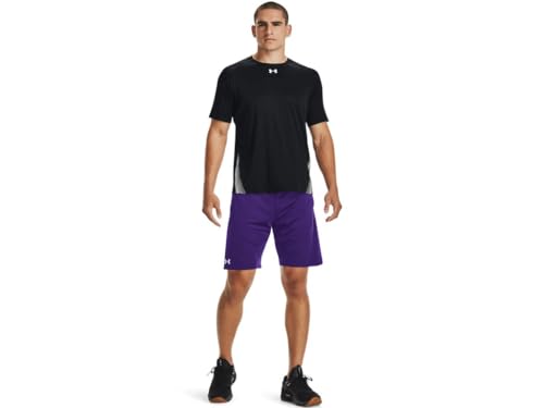 Under Armour Mens Locker 9In Pocketed Short Purple SM