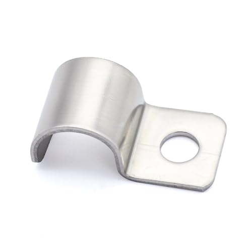 MgcTolBox Abrazaderas Metalicas Para Cable Ø 12 mm, Grapas Para Cables Pared - Soportes de Tubería para Conductos EMT o Fijación de Tuberías - 20 Unidades
