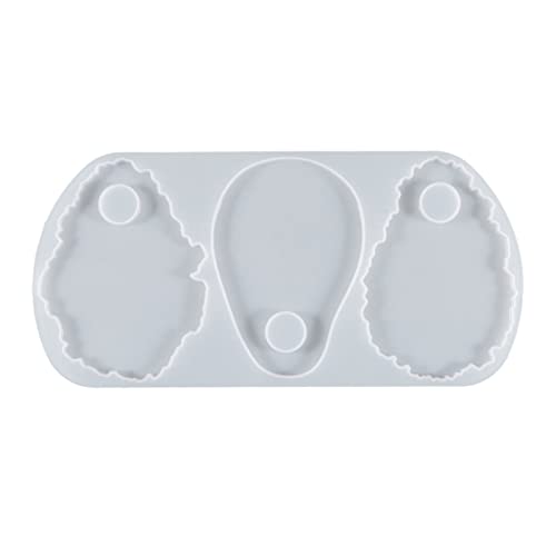Ankexin Artist Paint Palette Silicone Mold Agate Coaster Resin Epoxy Molds for Making Agate Slices Makeup Palette Nail Art