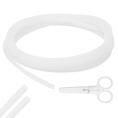 APOMOONS 4M Tubo Silicona de Longitud, Flexible Manguera de Silicona de Grado Alimenticio, Manguera de Caucho Transparente de 4mm ID X 6mm OD, Manguera para Trasvase de Bombas