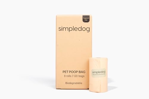 The #1 Poop Bag for the Environment. Period! Biodegradable Dog Poop Bags – 120 Count (8 Rolls) Extra Thick 100% Leak Proof | TUV OK Compost & BPI Certified | Mixed Black & Cream