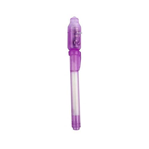 Temeemeg Stylo marqueur de sécurité Magique à Encre Invisible avec Lampe de Poche UV pour Message Secret.