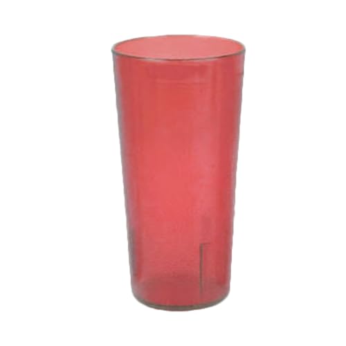 A-to-Z Supply PLTHTB032TR Tumbler, 32 oz., Tall, Textured Exterior, Scratch and Impact Resistant, Stackable, Dishwasher Safe, Plastic, red, Pack of 12