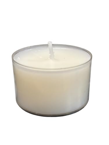 Stonebriar Bulk 96 Pack Unscented Smokeless Long Burning Clear Cup Tea Light Candles with 8 Hour Extended Burn Time, White