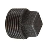 MIDLAND INDUSTRIES 65652 Cored Square Head Plug, 3/8 in MPT, Iron, Black