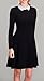 HOMEYEE Women's Doll Collar Wear to Work Swing A-Line Party Casual Dress A016 (8, Black)