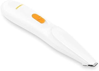 URBANER Cordless Small Pet Hair Grooming Paw Trimmer, Low Noise for Trimming Cats and Dogs' Hair Around Paws, Eyes, Ears, Safe Blade, Rechargeable, White, MB-021