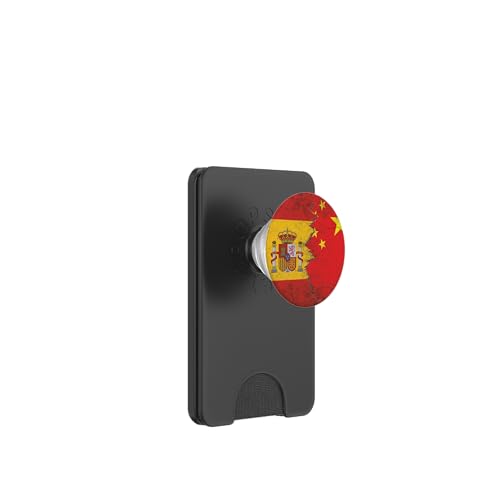 Banderas de España y China   Español Chino PopSockets PopWallet para MagSafe