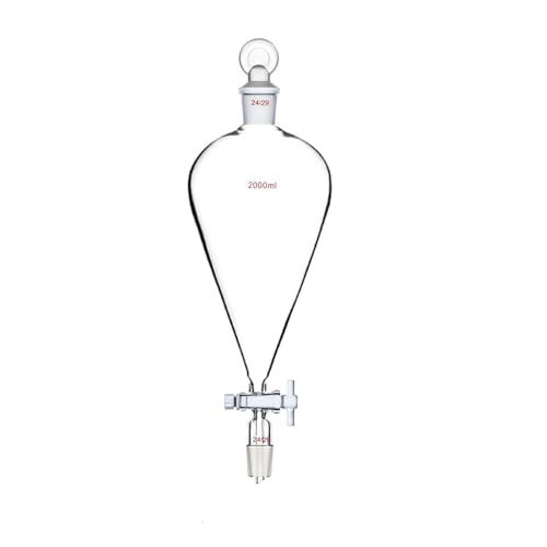 Entonnoir de séparation en verre 24/29 de 2000 ml pour laboratoires