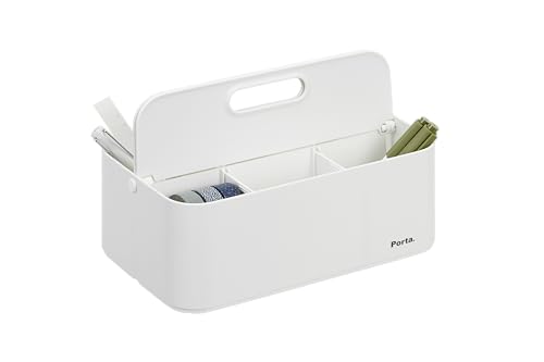 Litem Porta Fold Storage Box 6 Adjustable Compartments White Mode...