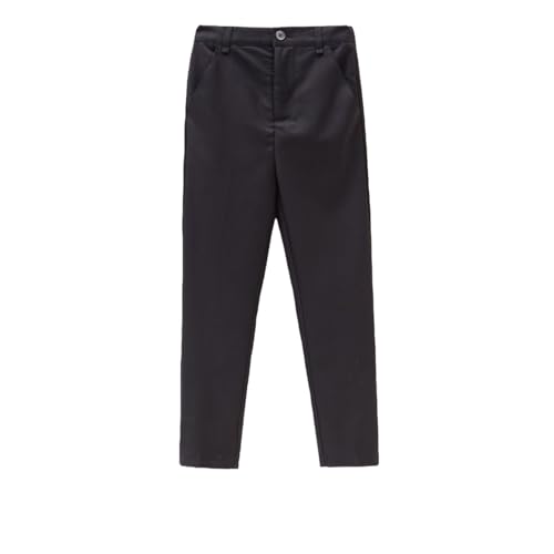 Pantalones escolares clásicos negros para niños, pantalones de vestir para adolescentes, fiesta escolar, ropa formal, ajuste delgado, cintura elástica, pantalones de uniforme de primavera, pantalones