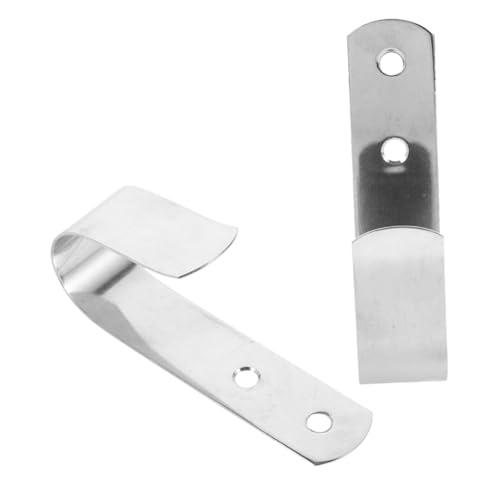 Cabilock 2pcs Life Buoy Bracket Versatile Storage Lifesaving Holder Ring Guard Solid Pool Lifebuoy Swimming Boat Rescue for Hooks Floating Dock Hook Silver Stainless Steel