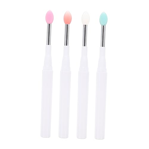 LIFKOME 4Pcs Silicone Lip Brushes for Women Skin Friendly Makeup Applicators for Lipstick and Eyeshadow Easy to Use and Carry Birthdays and Holidays