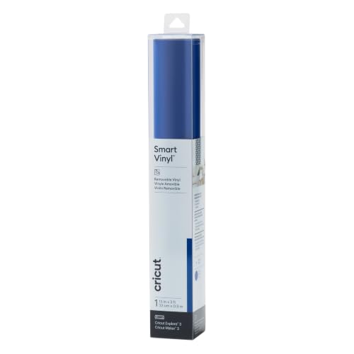 Image of Cricut Smart Removable Vinyl, Blue - 3ft Roll (13'x36') | For Explore and Maker 3 - Matless cutting for long cuts up to 12ft