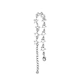 Tsophreniq Pulsera de cadena de eslabones ajustable con estrella de cinco puntas para cumpleaños, Navidad, joyería de estrella hueca