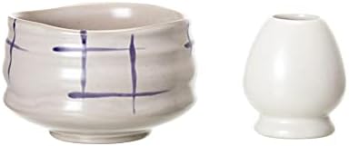 CHAQI Ceremonial Ceramic Matcha Bowl and Matcha Whisk Holder set (井)