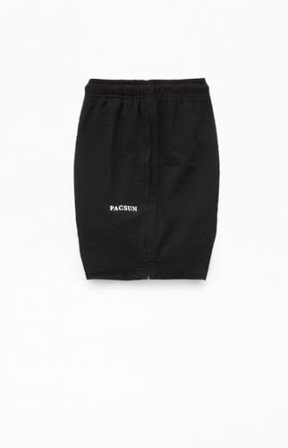 PacSun Men's Sail Black Seersucker 4.5'' Swim Trunks3