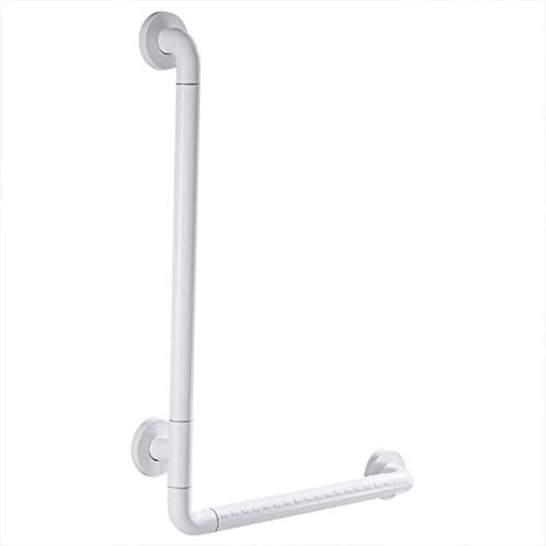 Barre de sécurité en L en inox robuste pour une salle de bain PMR élégante
