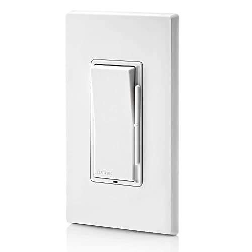 Leviton Decora 600-Watt Single-Pole/3-Way Universal Rocker Slide Dimmer, White/Light Almond (3-Pack) #TOP4