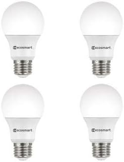EcoSmart 40-Watt Equivalent A19 Dimmable Energy Star LED Light Bulb Daylight (4-Pack)