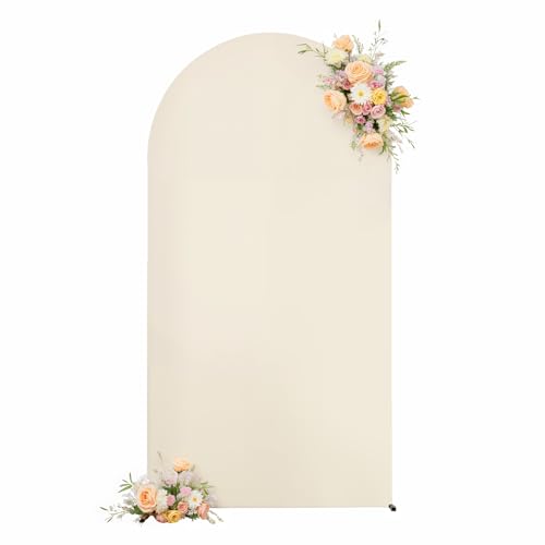 Funda elástica beige para fondo arco 6.6 ft miniatura 1