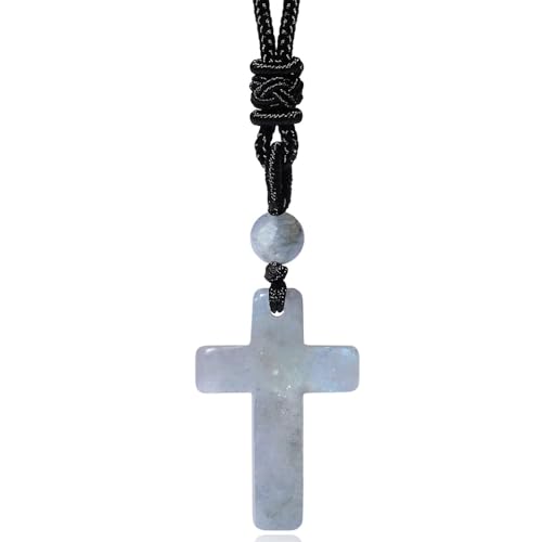 Image of XIANNVXI Healing Crystal Necklace for Men Jewelry Gift | Adjustable Black Rope Natural Gemstone Pendant