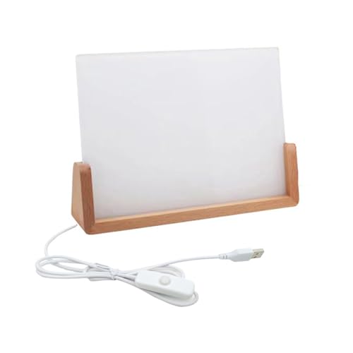 Sublimation Acrylic Photo Frame with LED Light and Wood Stand Picture Frame for Heat Press Machines Printing