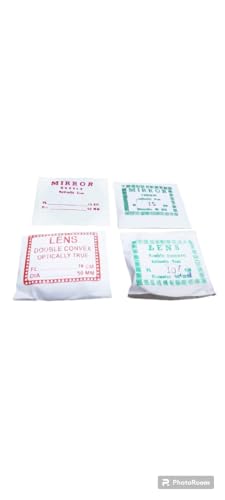 Anand traders lens and mirror set.set of concave convex mirror and concave convex lenses. 50mm diameter