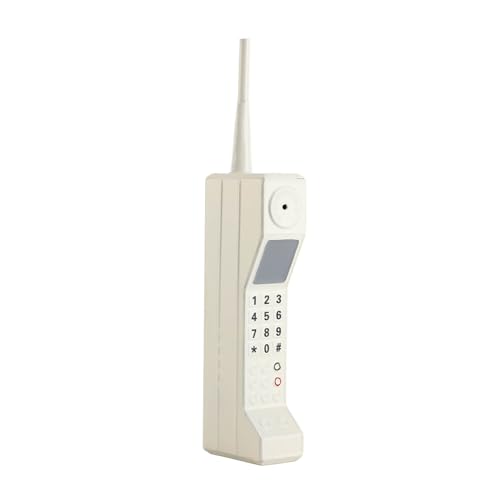 EIMSOAH Ozdoba na Telefon Komórkowy w Stylu Retro, Lekka, Przenośna Dekoracja z żelaza w Stylu Vintage o żywym Designie, na Blat Biurowy w Domu, Prezent na Boże Narodzenie na Świę (Biały)