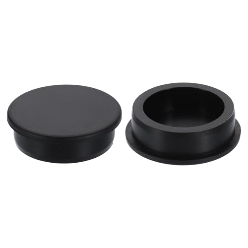 Image of uxcell 2Pcs Silicone Hole Plug, Waterproof Round Rubber Stoppers Bottle Seal Plugs Tube Pipe End Caps for 52mm /2.05 inch Hole for Bathtub Bottle, Black