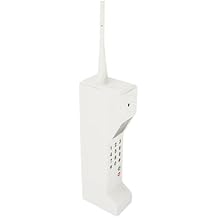 Iron Retro Mobile Phone Model, Vintage Brick Phone Prop for 80s 90s Themed Parties, Lightweight for Photography and Present White