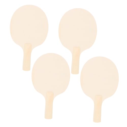 Abaodam 4Pcs Unpainted Table Tennis Blanks for DIY Projects Paddles for Creative Painting for Crafts and Personal Playing Style