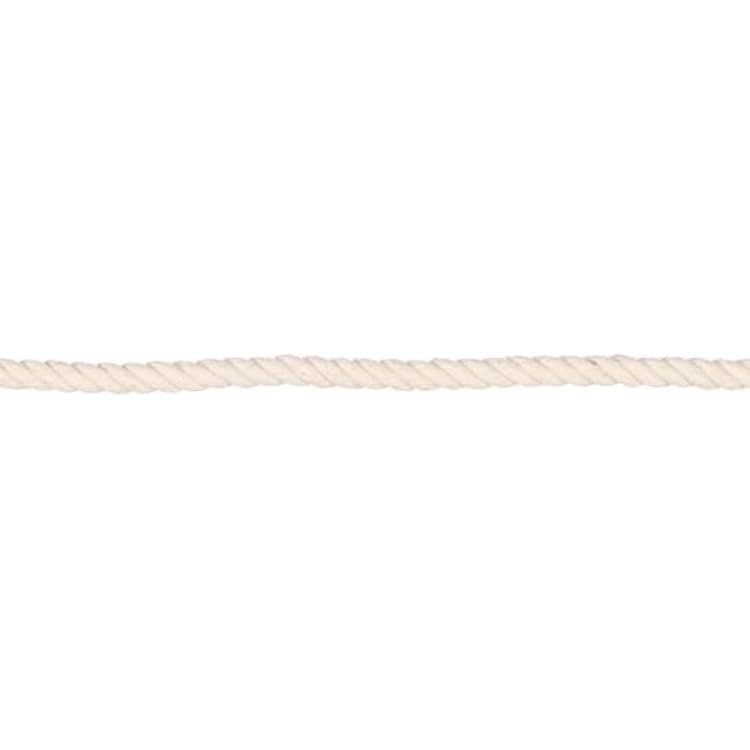 Rope and Cord White Twisted 100% Natural Cotton Rope Lengths from 10-600 1/2