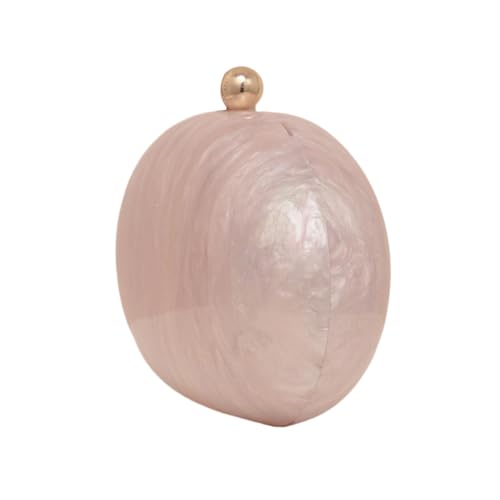 Image of Acrylic Evening Clutch Bag for Women Shell Shape Shoulder Crossbody Bag Glitter Marble Purse Handbag