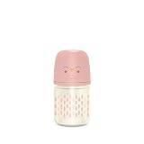 Biberon Suavinex Bonhomia Vetro Silicone SX PRO 120 ml Piuma-Rosa
