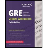 Paperback Kaplan GRE Verbal Workbook Eighth Edition Book