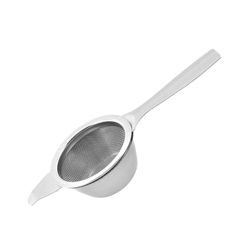 Toyvian ステンレス製メッシュティーストレーナー 長柄ハンドル付き 茶葉用茶こし 急須用フィルター 高密網状設計 傷けない滑らかな縁付き
