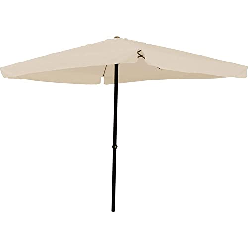 Caratteristica principale di questo fantastico Ombrellone è la resistente struttura a 6 stecche in Acciaio che ne garantisce una ottima resistenza nel tempo, e una perfetta stabilità anche durante le giornate più ventilate.