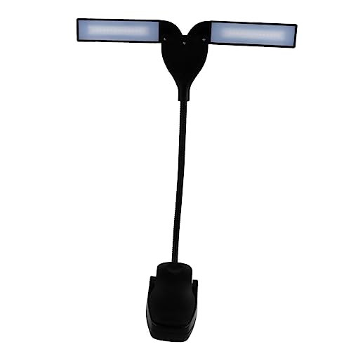 VICASKY Led Piano Lamp Touch-on Music Score Lamp Eye-Protecting Dual Power Supply Black for Piano Practice