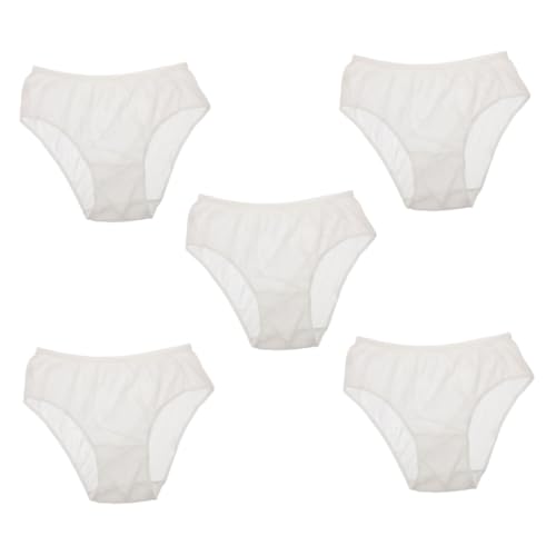 Abaodam 5 Piezas Braguitas Desechables para Mujer Embarazada y Posparto Paquete Unidades Algodón Transpirable Diseño sin Ligaduras Cómodas y Prácticas para Viaje y Diario