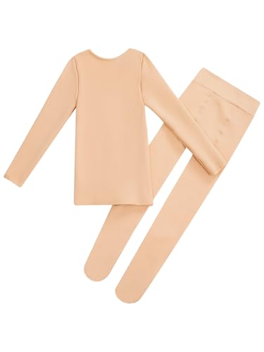 YEAHDOR Kids Boys Girls Thermal Underwear Long Sleeve Fleece-Lined Top with Leggings Set Base Layer Outfits4
