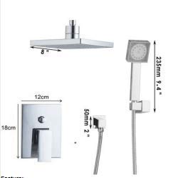 Ensemble de douche Torneira lumière LED mitigeur de salle de bain pluie - 3