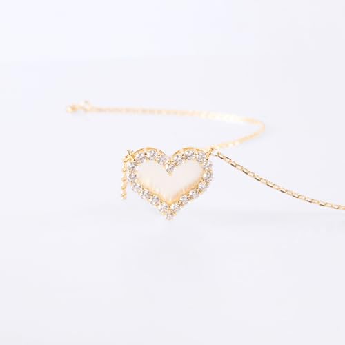 ROSEDANCE Heart Necklace for Women, 14K Gold Plated Dainty Heart Necklace, Tiny Love Symbol Pendant Choker, Minimalist Dainty Jewelry Gift, Valentines Day Anniversary Birthday3