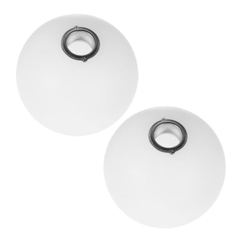 AUTSUPPL 2 Pezzi Paralume in Vetro Bianco Latte Resistente Rotture con Filettatura per Lampade da Soffitto e Piantane